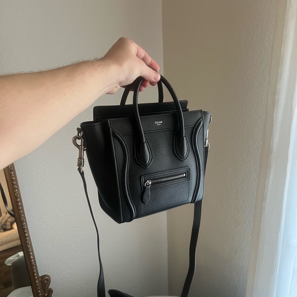Black Celine nano luggage